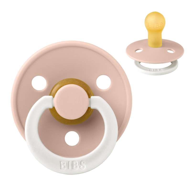 Rund Colour Sut Str. 1 Naturgummi Glow Blush fra Bibs