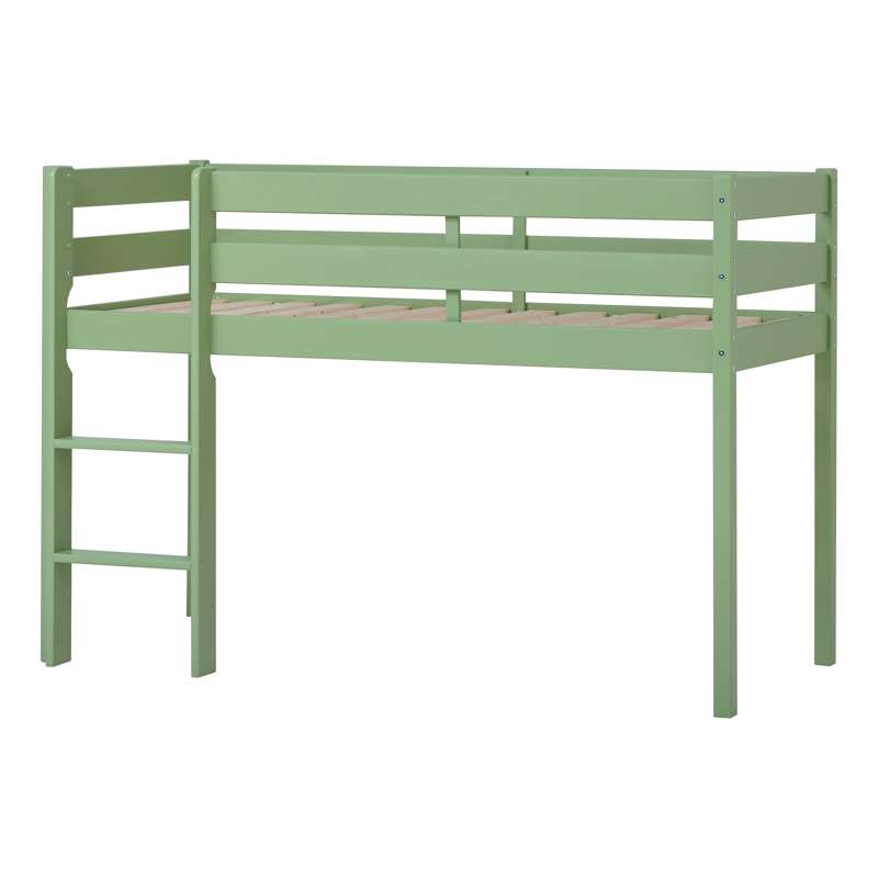 Eco Comfort   Halvhøj Seng   Flere Størrelser   Pale Green fra Hoppekids