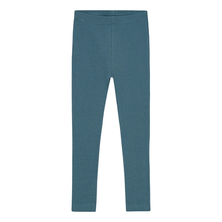 Rib Leggings Petroleum Blå fra Birkholm