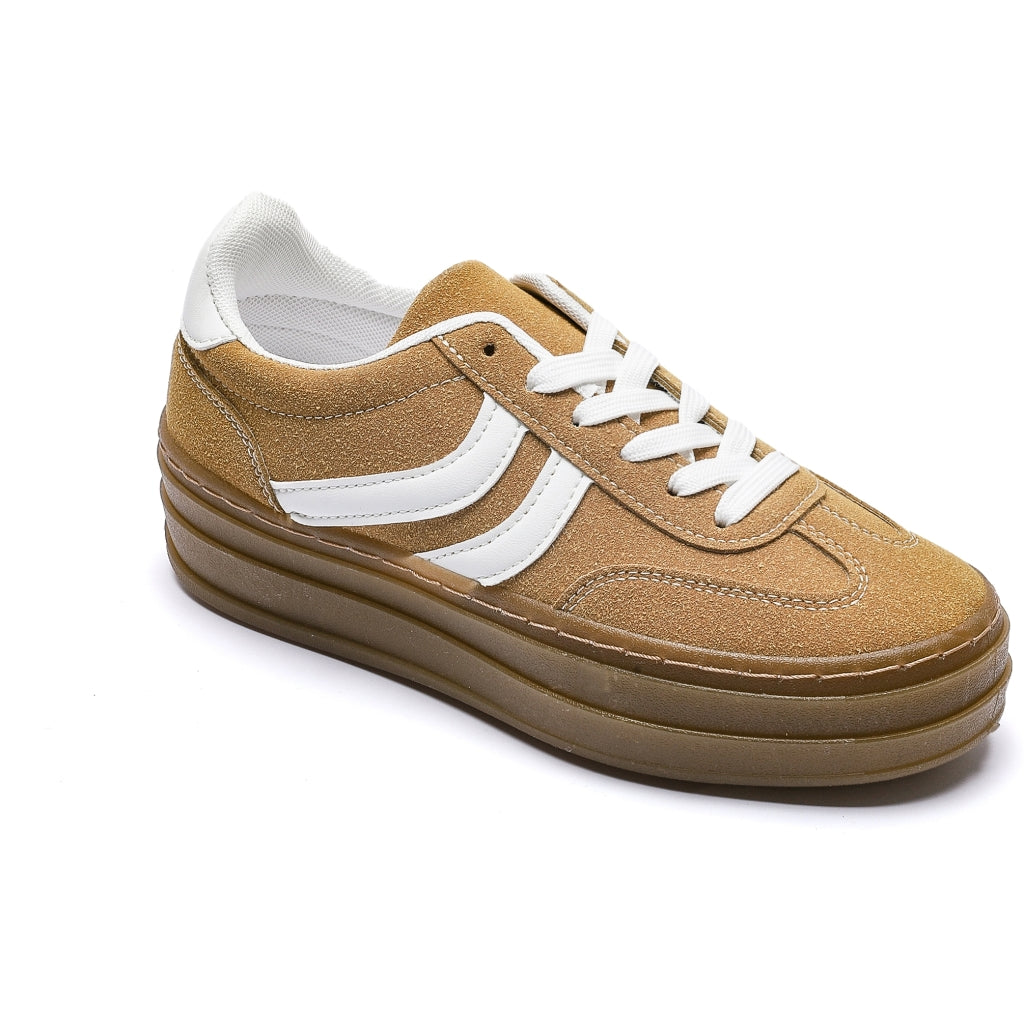 Claudette Dame Sneakers 6487   Yellow fra Shoes