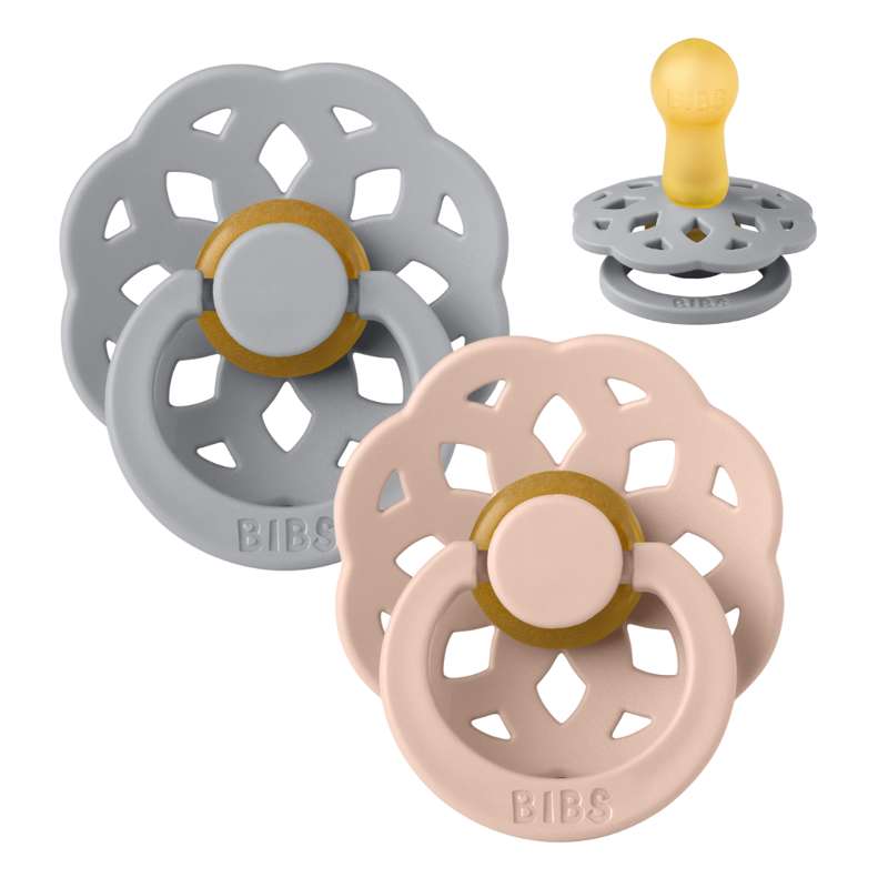 Boheme Sut   2 Pak   Str. 2   Naturgummi   Cloud Blush fra Bibs