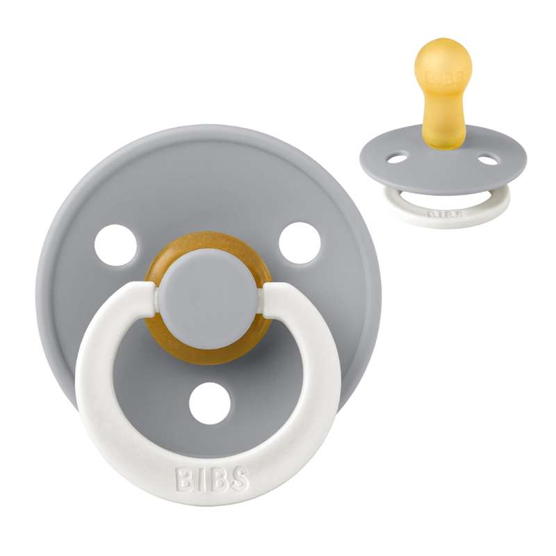 Rund Colour Sut   Str. 2   Naturgummi   Glow   Cloud fra Bibs
