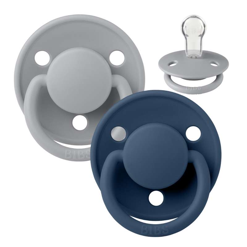 De Lux Sut 2 Pak Onesize Silikone Cloud Steel Blue fra Bibs