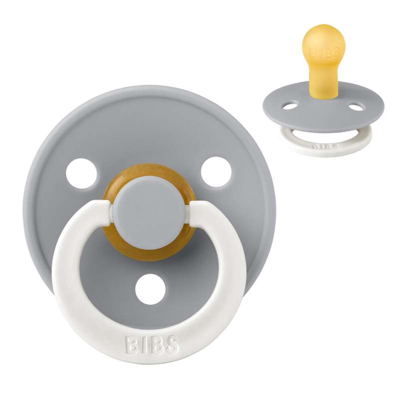 Rund Colour Sut   Str. 1   Naturgummi   Glow   Cloud fra Bibs