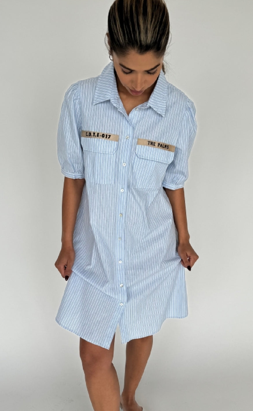 Kjole Mili Stripe Blue Stripe fra Continue