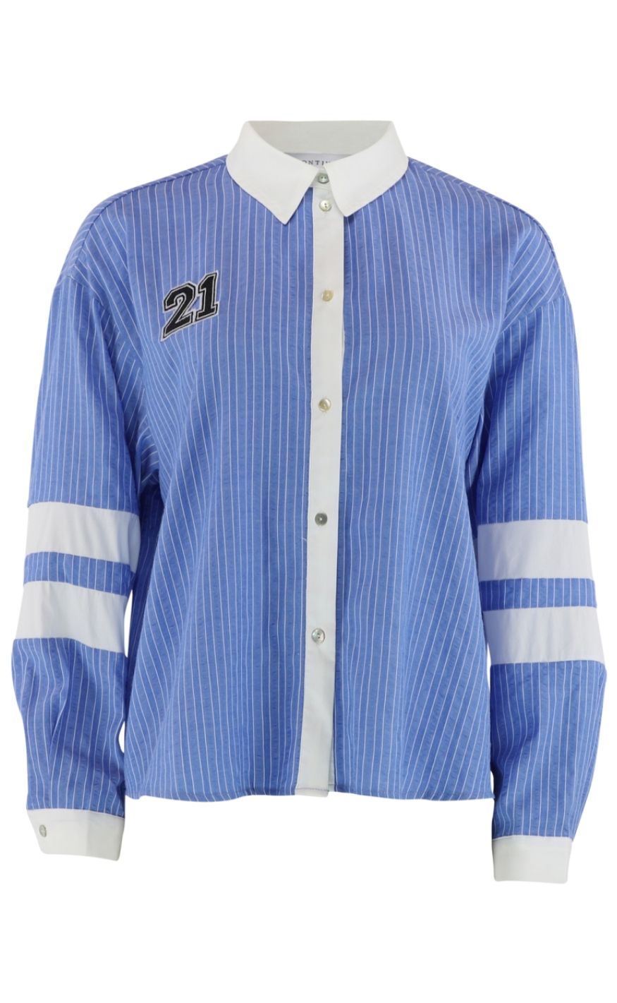 Skjorte   Ally   Blue Stripe fra Continue