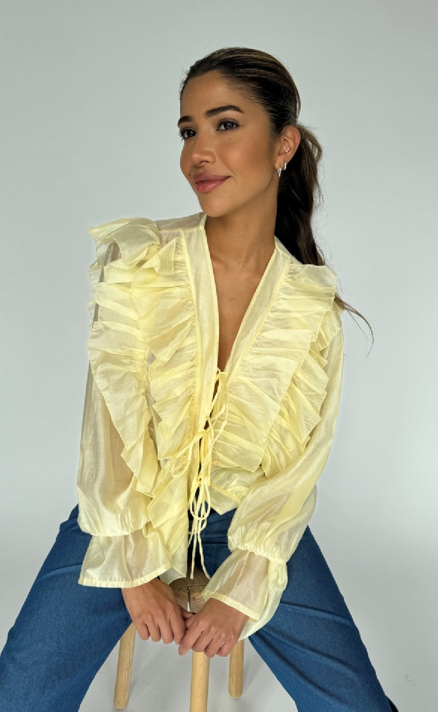 Skjorte   Citta   Light Yellow fra Continue