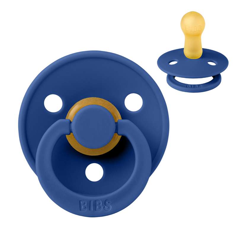 Rund Colour Sut Str. 2 Naturgummi Cornflower fra Bibs