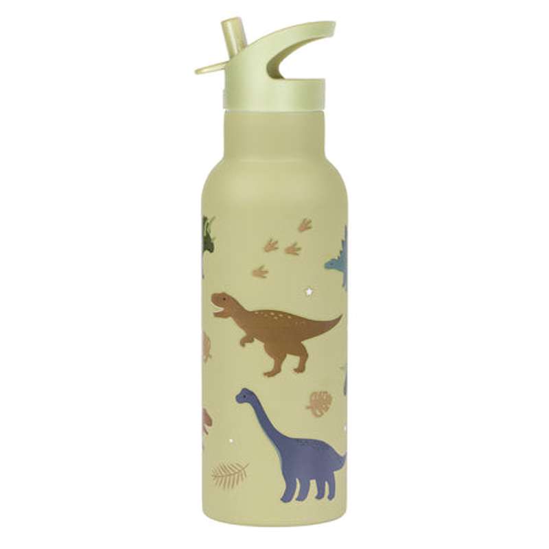 Termodrikkedunk Xl   500 Ml.   Dinosaur   Oliven fra A Little Lovely Company