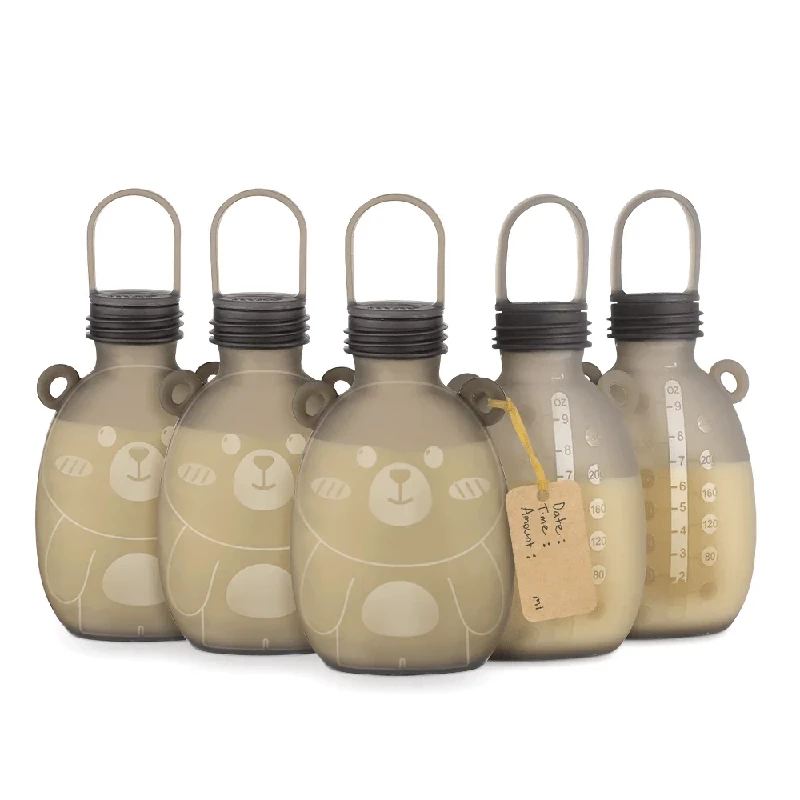 Happii Bear Silikoneposer   5 Stk (260ml) fra Haakaa