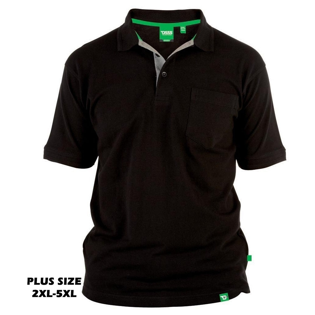 Duke D555 Polo Herre Grant Plus   Black fra Duke Clothing