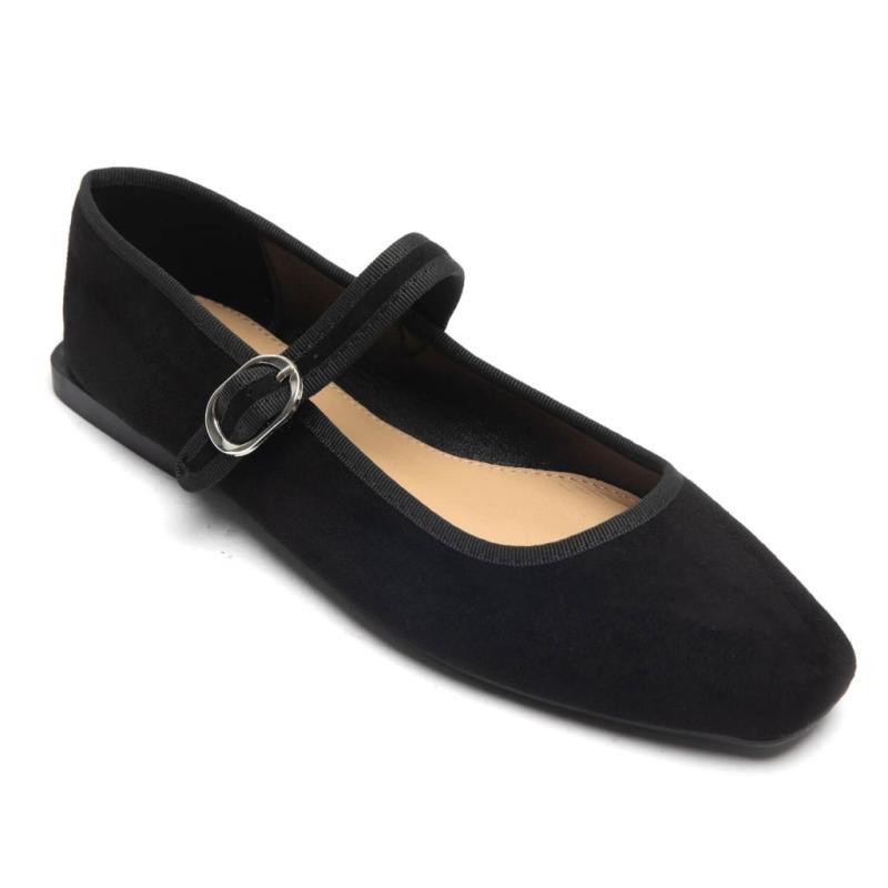 Paula Dame Ballerinasko 1800   Black fra Shoes