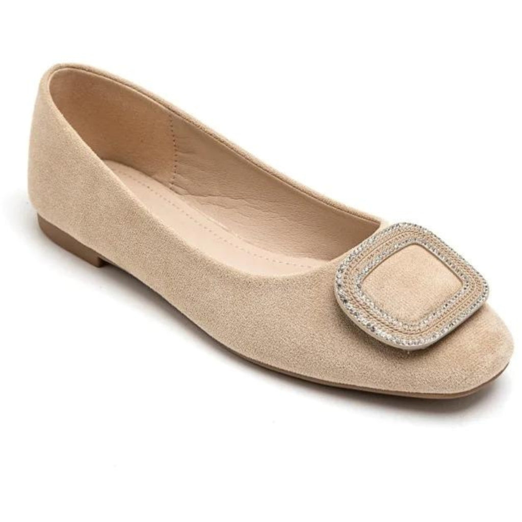 Vigga Dame Ballerinasko 5500   Beige fra Shoes