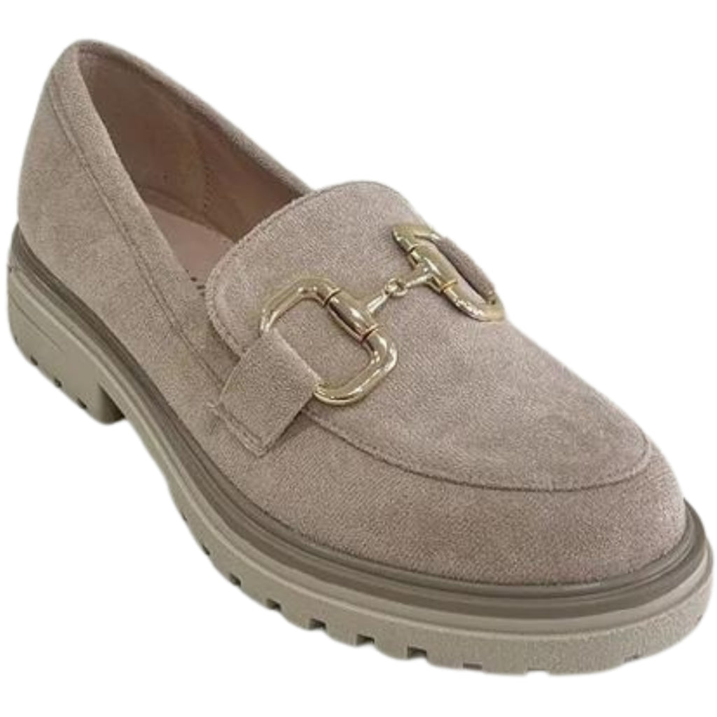 Elsa Dame Loafers Df08   Kaki fra Shoes