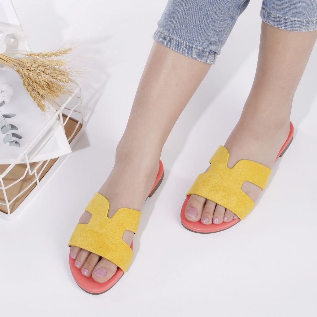 Dame Sandal 5121   Yellow fra Shoes