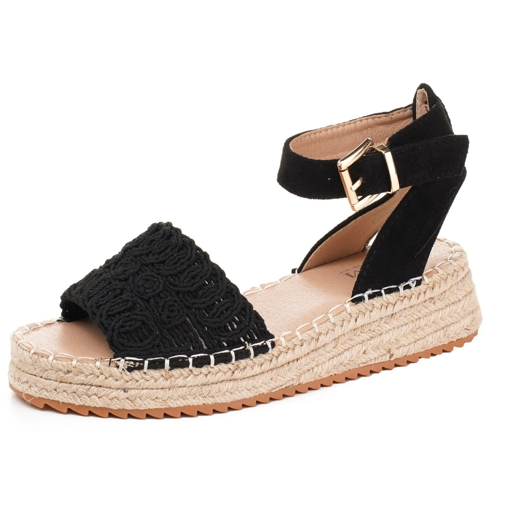 Eline Dame Sandal 77 529   Black fra Shoes