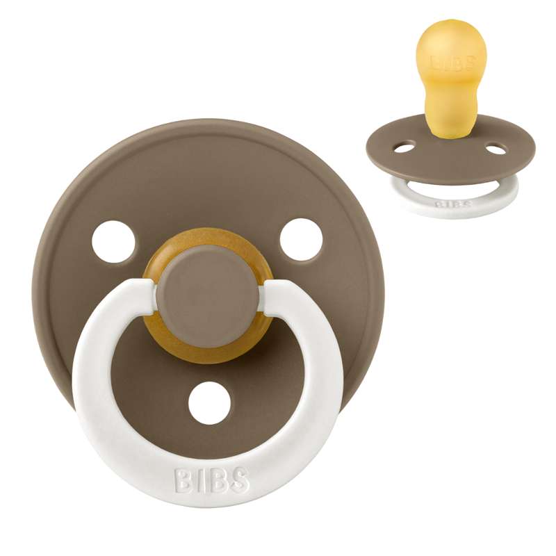 Rund Colour Sut   Str. 3   Naturgummi   Glow   Dark Oak fra Bibs