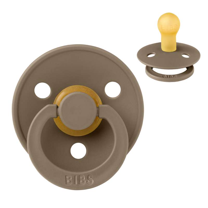 Rund Colour Sut Str. 1 Naturgummi Dark Oak fra Bibs
