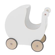 Dukkevogn I Træ   Classic White fra Sebra