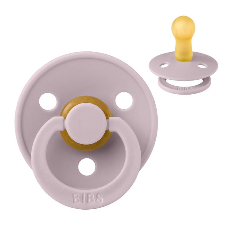 Rund Colour Sut   Str. 2   Naturgummi   Dusky Lilac fra Bibs