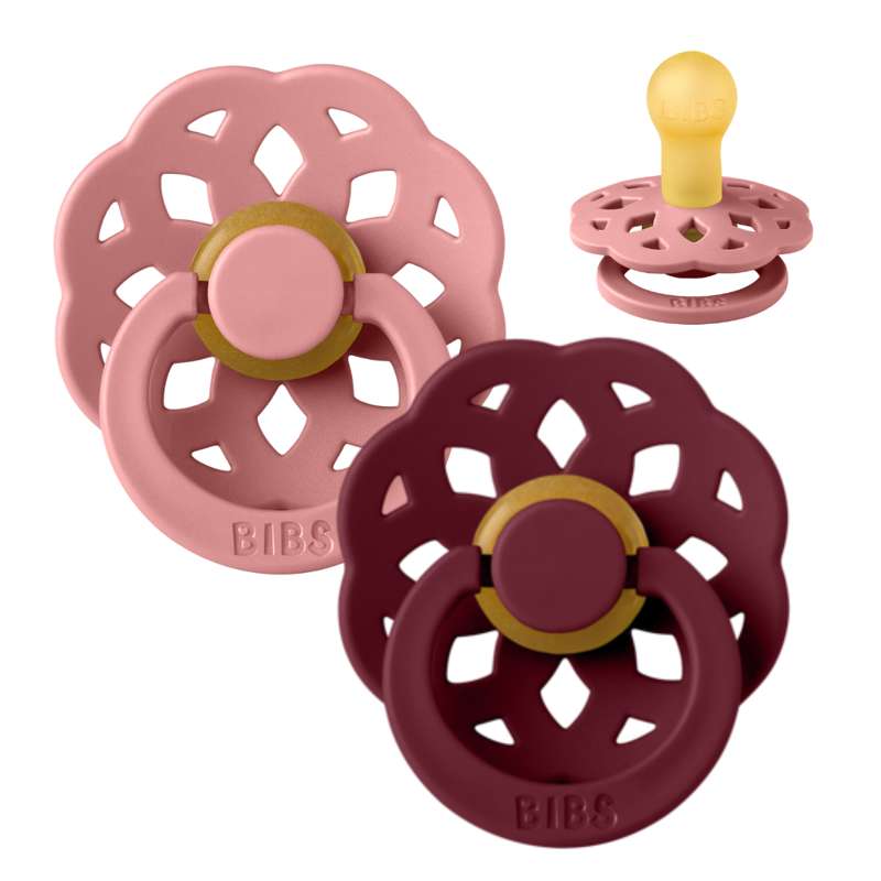 Boheme Sut   2 Pak   Str. 1   Naturgummi   Dusty Pink Elderberry fra Bibs