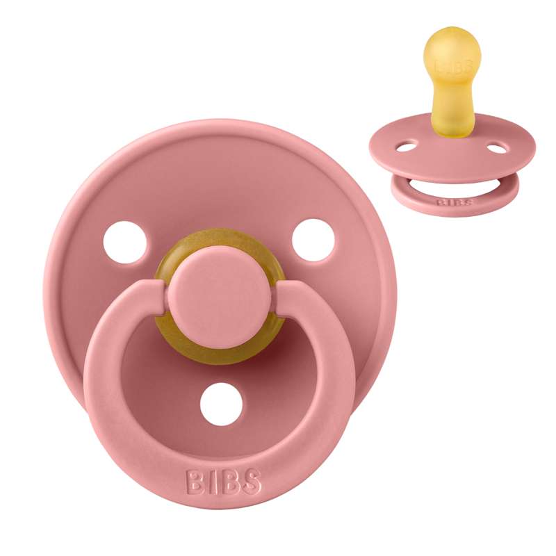 Rund Colour Sut   Str. 2   Naturgummi   Dusty Pink fra Bibs