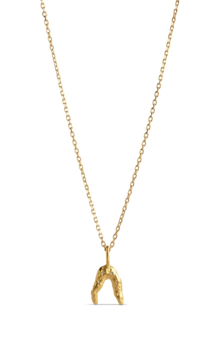 Halskæde   Wishbone   Gold Colour fra Enamel Copenhagen