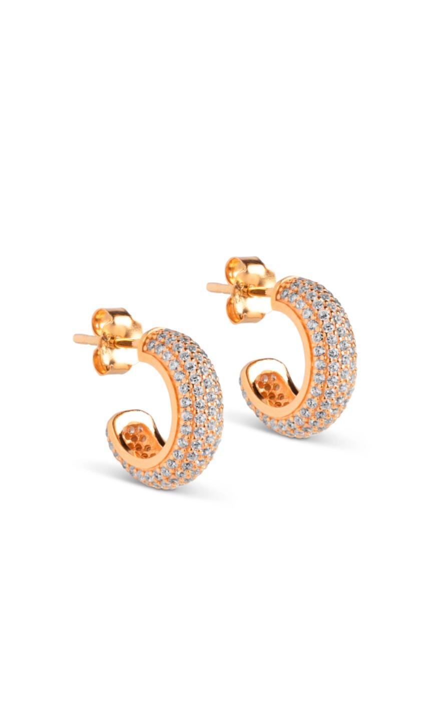 øreringe   Hoops   Mini Sparkling Luna   Clear fra Enamel Copenhagen