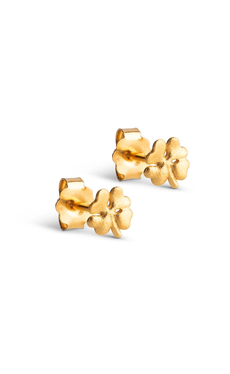 øreringe   Organic Clover Mini   Gold Colour fra Enamel Copenhagen