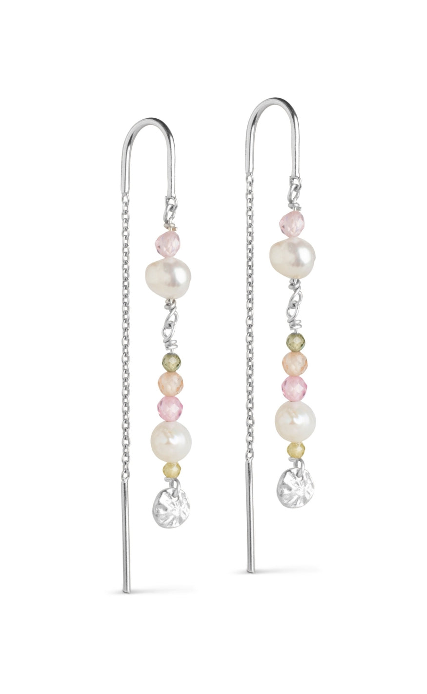 øreringe   Sofia   Light Pink Kahki Green Peach Pearl fra Enamel Copenhagen