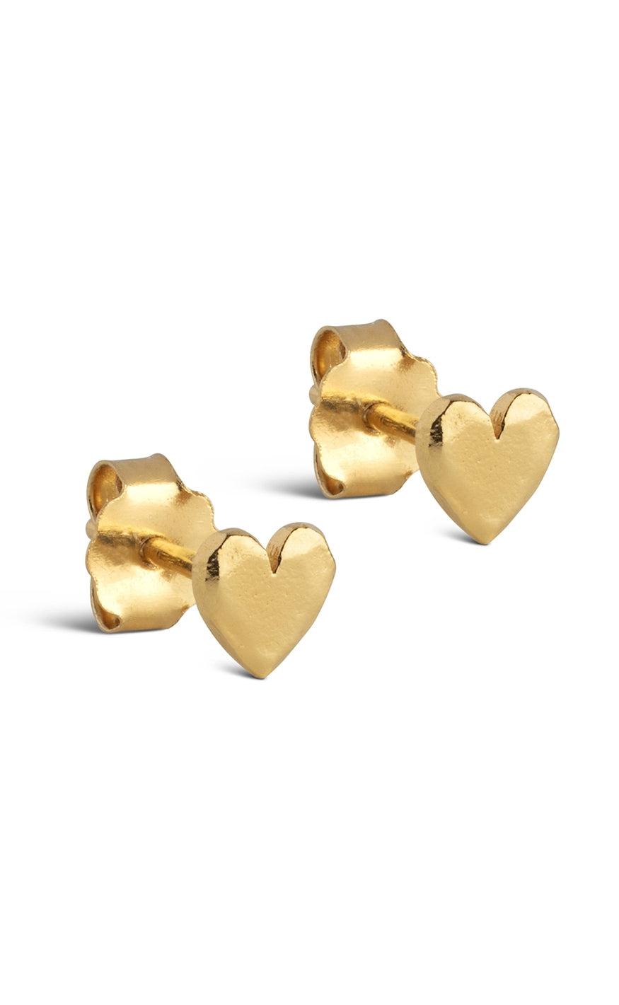 øreringe   Studs Heart   Gold Colour fra Enamel Copenhagen
