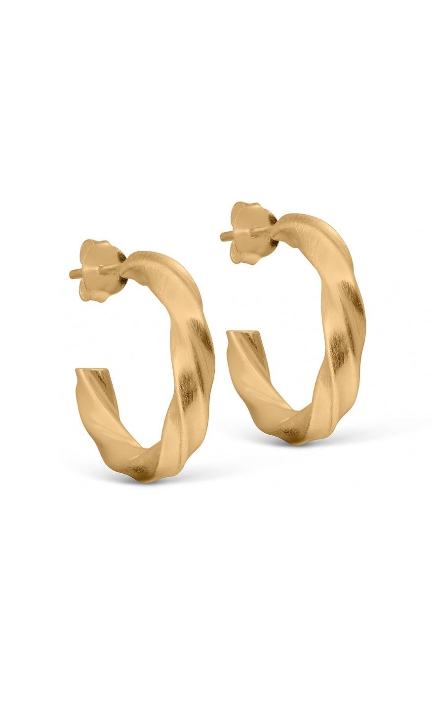 øreringe Vina Hoops Gold Colour fra Enamel Copenhagen