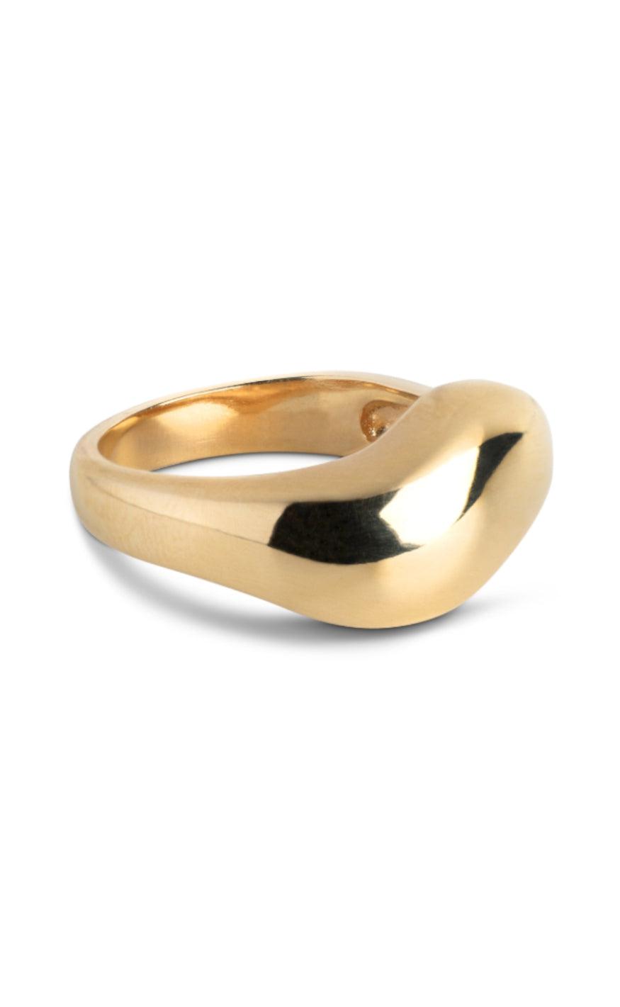 Ring   Agnete Large   Gold Colour fra Enamel Copenhagen