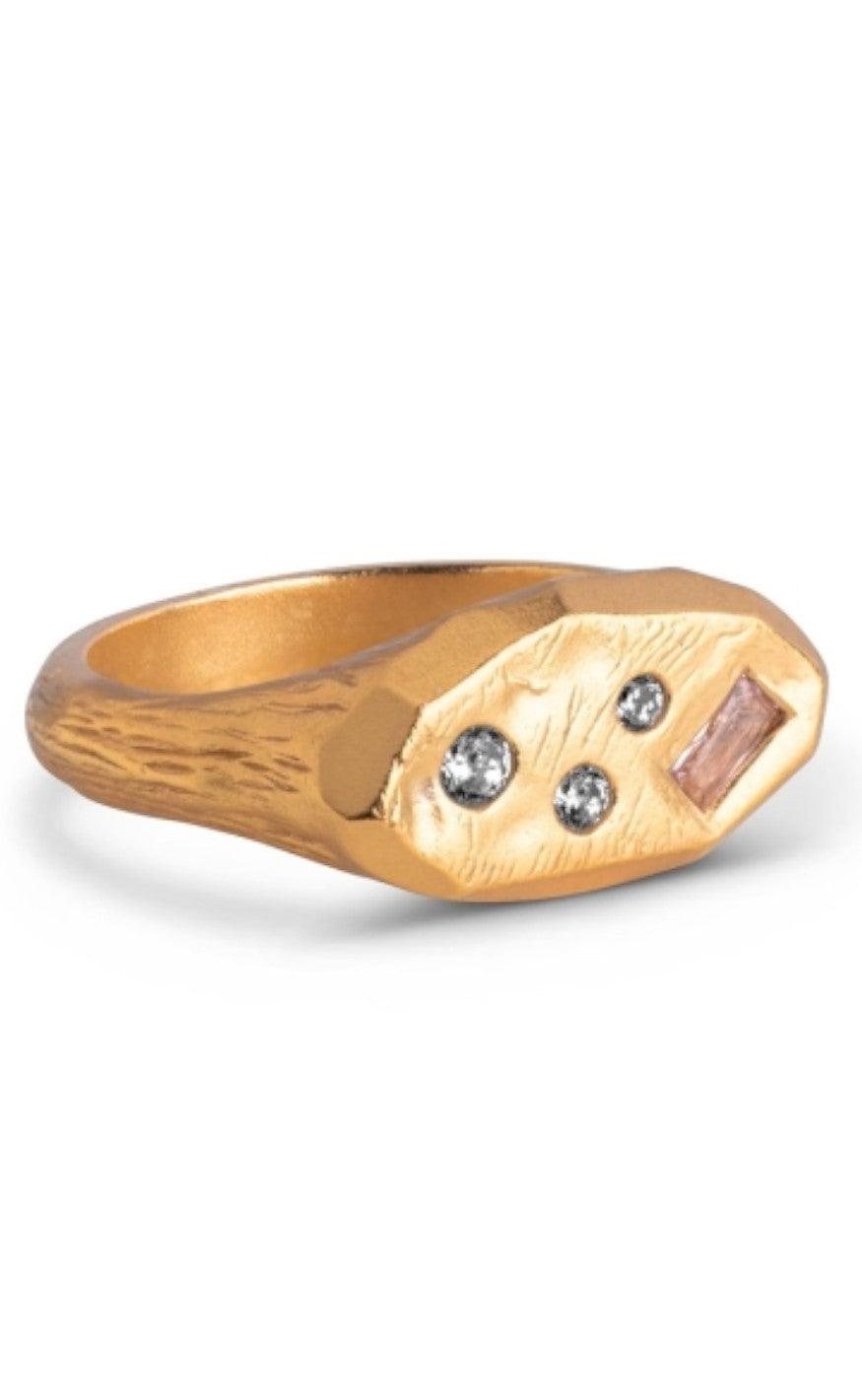 Ring   Aia   Gold Colour fra Enamel Copenhagen