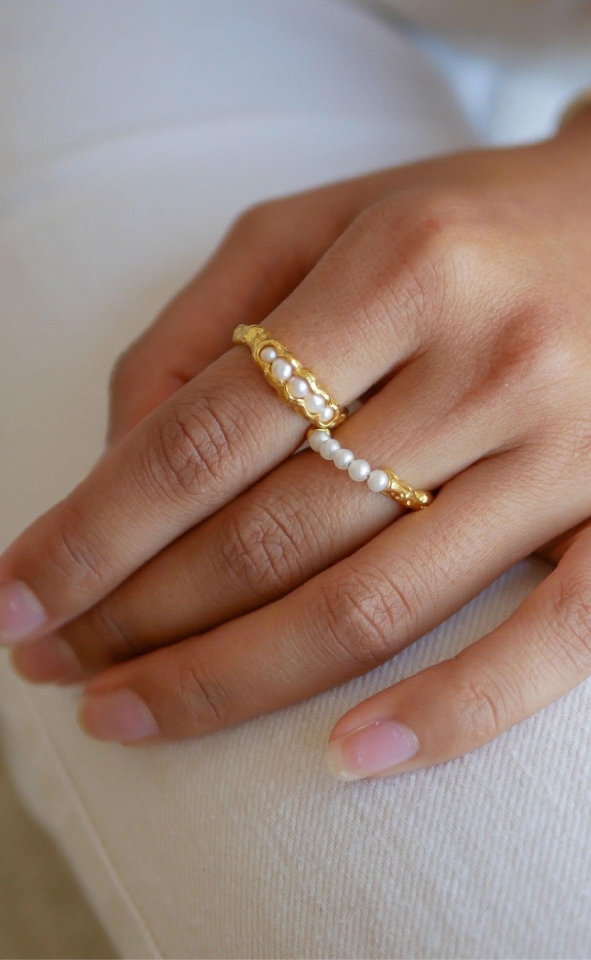 Ring   Ailana   Gold Colour fra Enamel Copenhagen