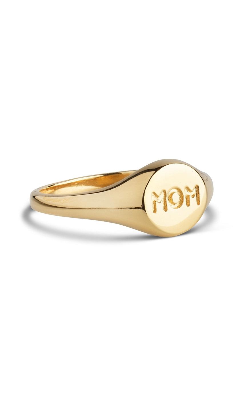 Ring   Mom Signet   Gold Colour fra Enamel Copenhagen
