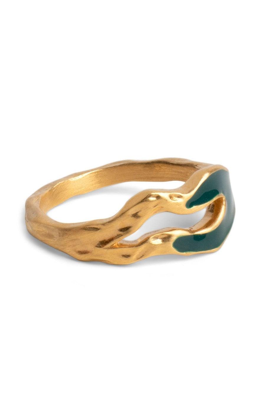 Ring   Nora   Petrol Green fra Enamel Copenhagen