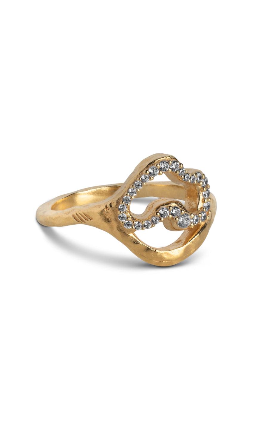 Ring   Vera   Clear Gold Colour fra Enamel Copenhagen