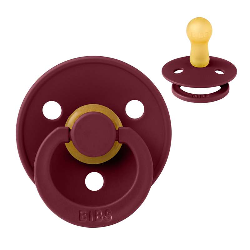 Rund Colour Sut   Str. 2   Naturgummi   Elderberry fra Bibs