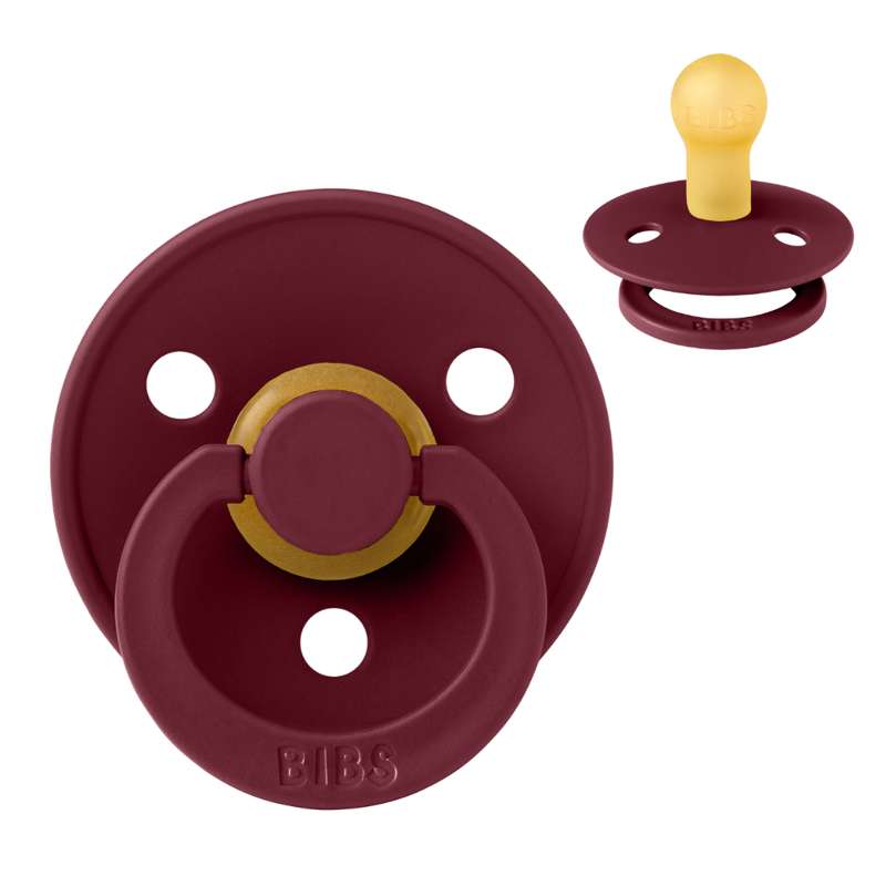 Rund Colour Sut Str. 1 Naturgummi Elderberry fra Bibs