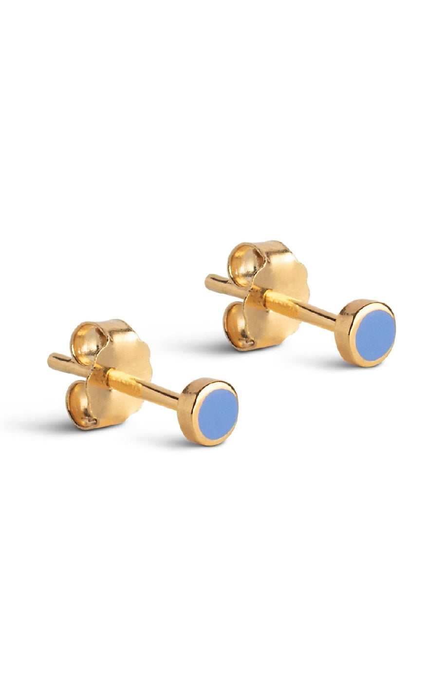 øreringe   Stud Enamel Dot   Cornflower fra Enamel Copenhagen