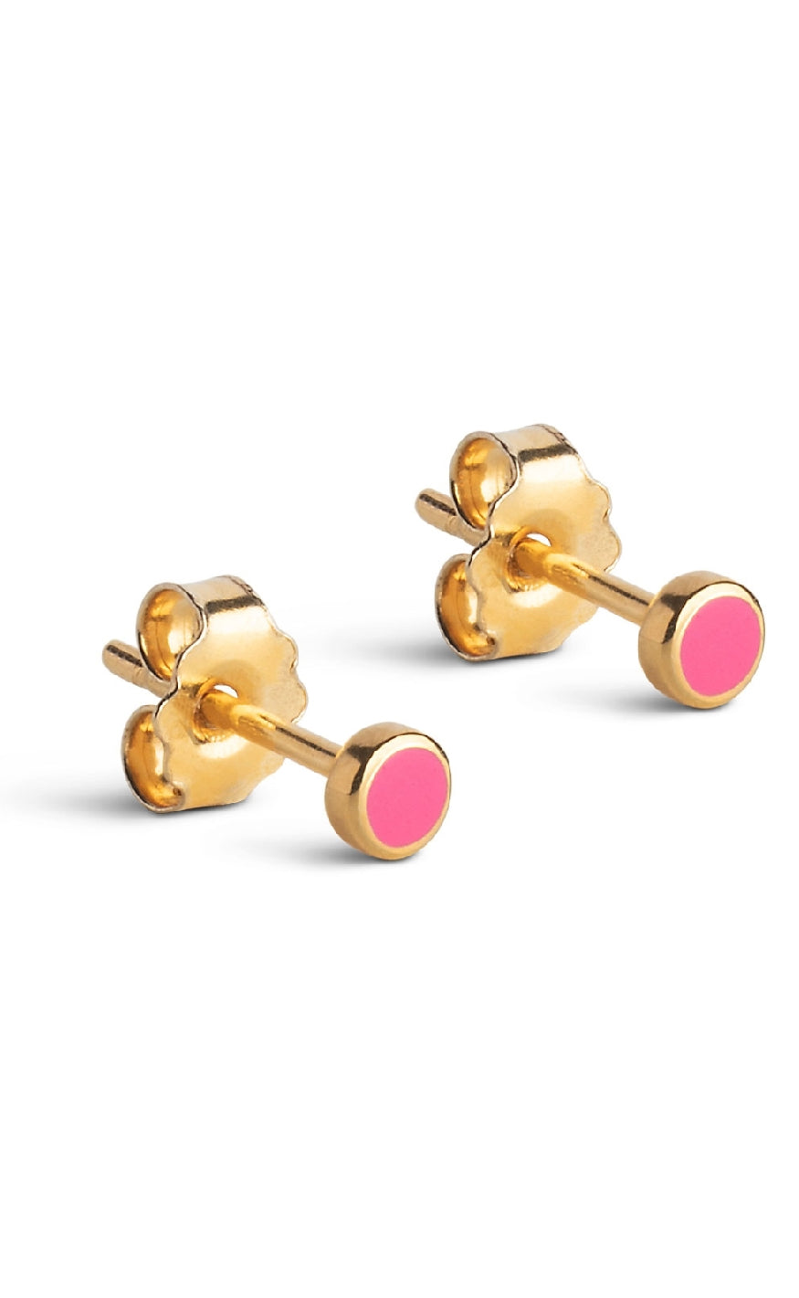 øreringe   Stud Enamel Dot   Pink fra Enamel Copenhagen