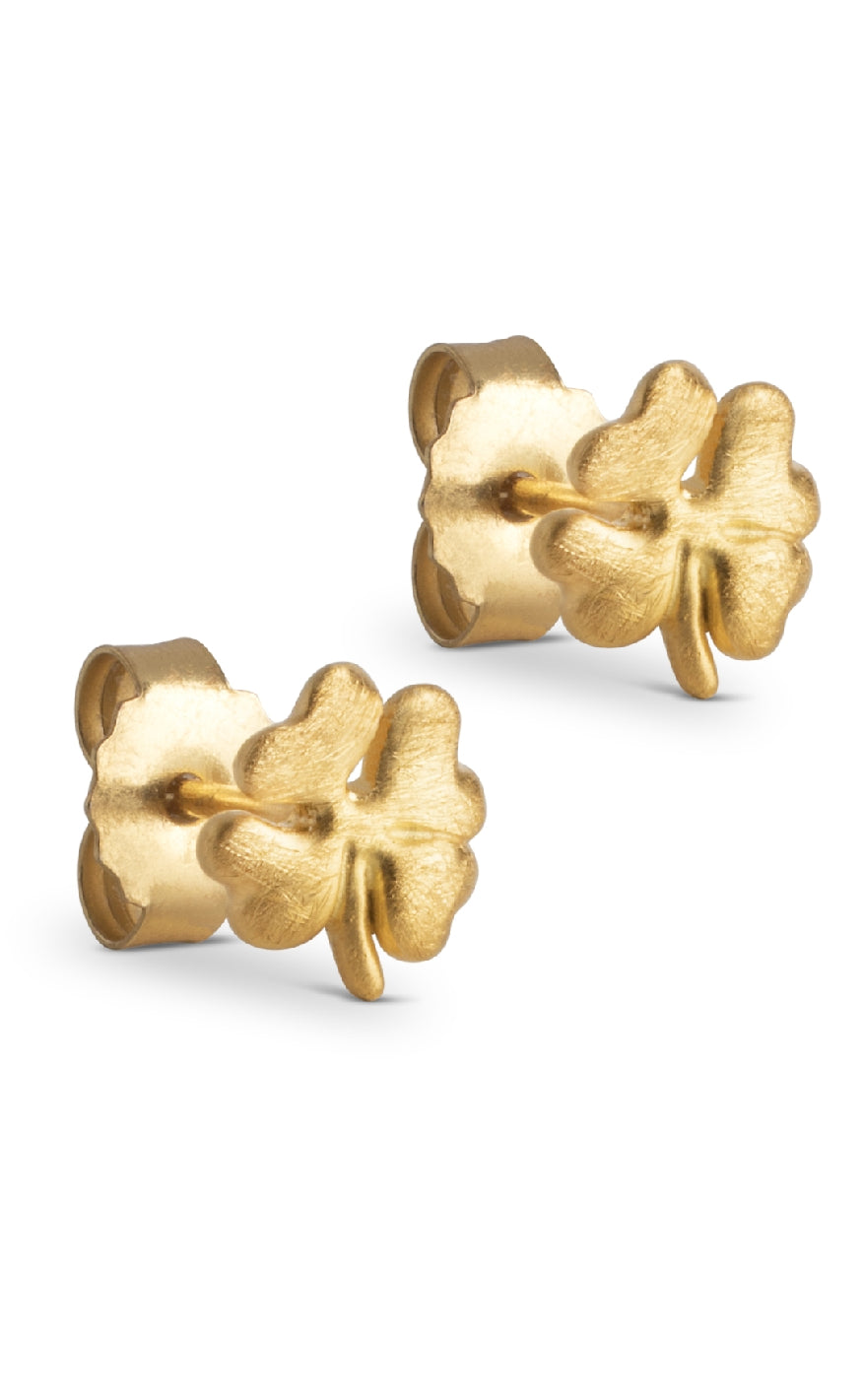 øreringe   Studs Organic Clover   Gold Colour fra Enamel Copenhagen