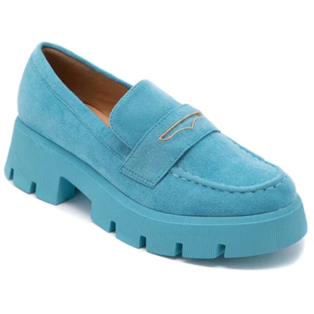 Esther Dame Loafers 1718   Blue fra Shoes