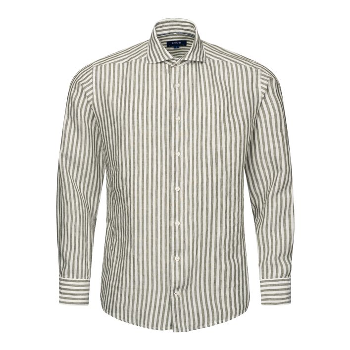 Striped Linen Shirt fra Eton