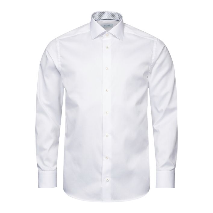 Micro Print Effect Signature Twill Shirt fra Eton