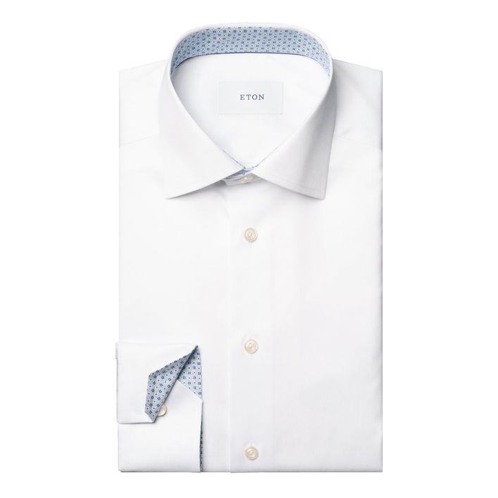 Signature Twill Geometric Effect Shirt fra Eton