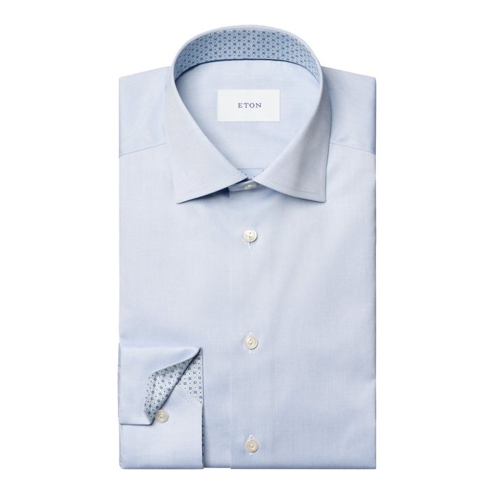 Signature Twill Geometric Effect Shirt fra Eton