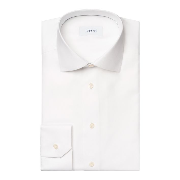Melange Semi Solid Fine Twill Shirt fra Eton