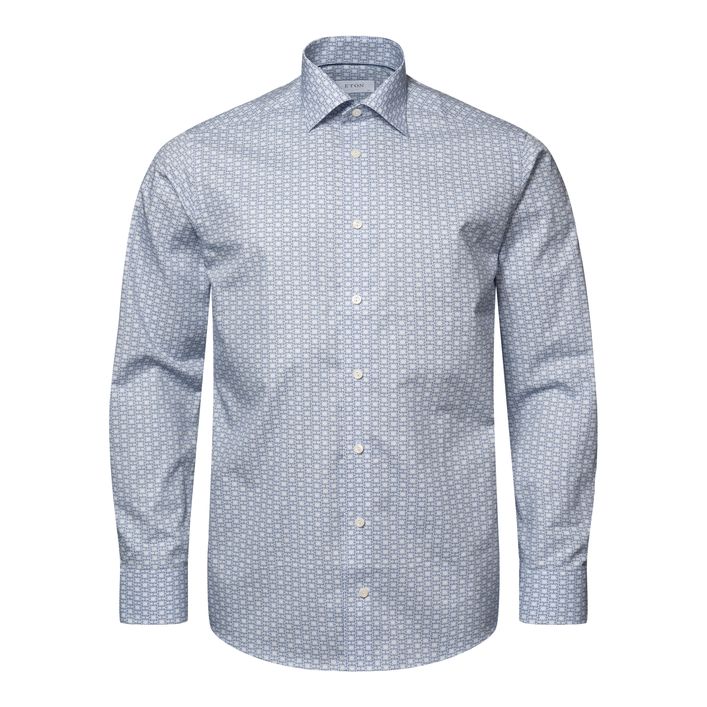 Geometric Print Signature Twill Shirt fra Eton